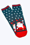 Women's Christmas Santa Claus Socks COSAS Green