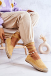 Tied Suede Espadrilles Yellow Ismanne