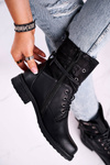 Botki Damskie Workery Czarne Perfecto 