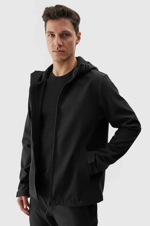 Kurtka Męska Softshell Z Kapturem 4F 4FWAW24TSOFM283-20S Czarna