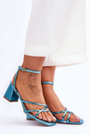 Fashionable High Heel Sandals Blue Felisa