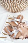 Children's Sandals With Drawstring Silver Bambino