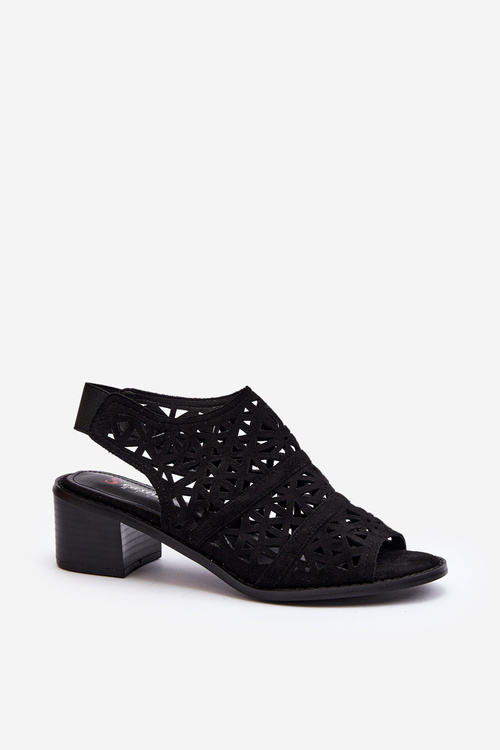 Black Open Toe Sandals Serapina