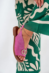 Ladies Sandals With Decoration On Flat Heel Eco Suede Pink Ralisses