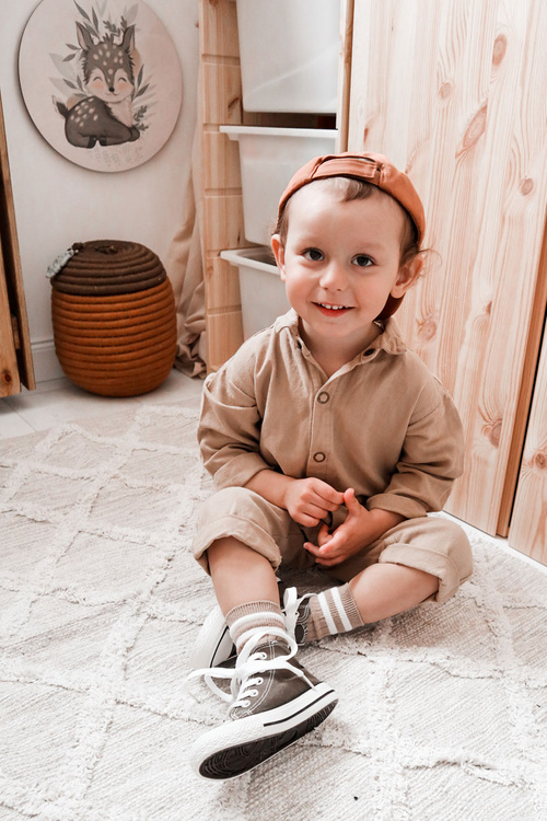 Children's High Sneakers Khaki Filemon