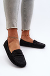 Women's Black Faux Suede Moccasins Adelmarie