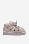 Low Snow Boots On Platform With Fur D.Franklin DFSH370011 Light Gray