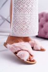 Women's Furry Flip Flops Lu Boo Pink