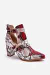 Stylish Heel Boots with Cutouts Multicolor Suelo