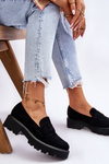 Classic Suede Loafers Loafers Black Corrin