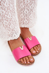 Ladies sandals on cork platform with decorative detail fuchsia Vessira