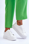 Comfortable Women's Sport Shoes On The Platform White Devan