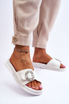 Women's Platform Slippers With Decoration White Beneca
