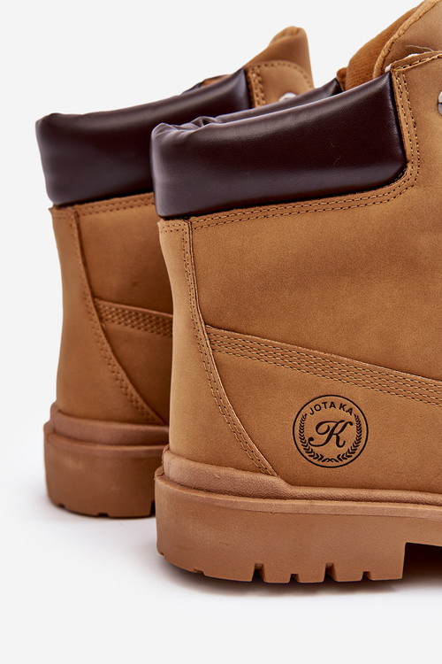 Trapery Botki Męskie Sznurowane Camel Memeni NU7724-8