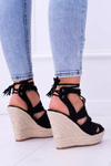 Black Suede Sandals On Anchor Nowelio