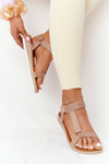 Women's Sandals On A Rubber Sole Brown Stranger