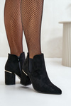 Eco Suede Ankle Boots With Heels Insulated Brown Daivine
