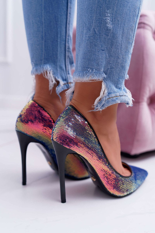 Women's Iridescent Stilettos with Sequins CrazyStuff