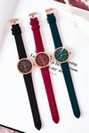 Watch On A Leather Strap Nickel Free ERNEST Black