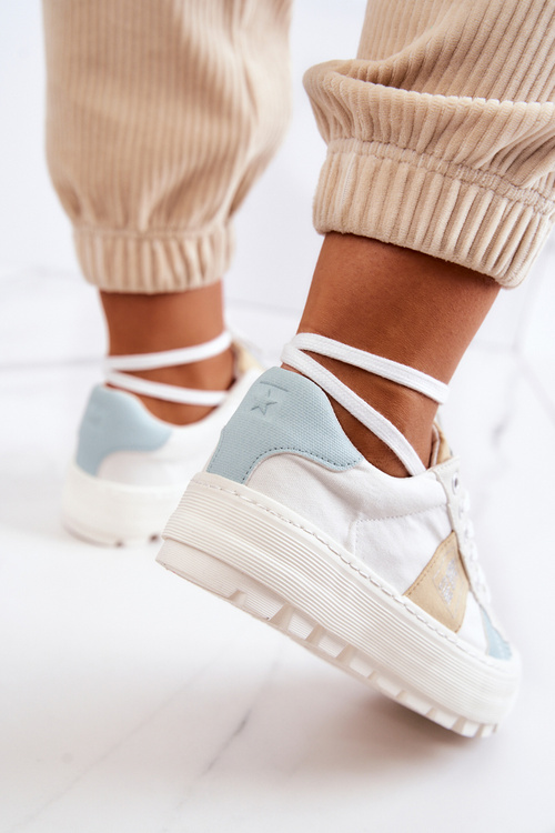 Tenisówki Damskie BIG STAR Białe JJ274480