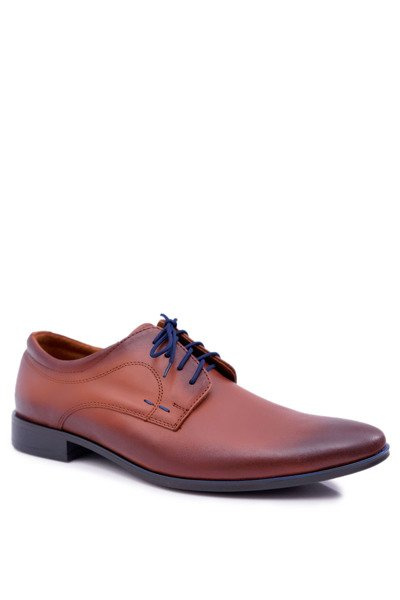 Men's Elegant Leather Half Shoes Brown Menelaos