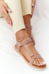 Women's Sandals On A Rubber Sole Brown Stranger