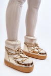 Women's Snow Boots with Gold Laces Toolsa