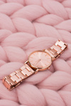Stylish Copper Women's Watch with Bracelet