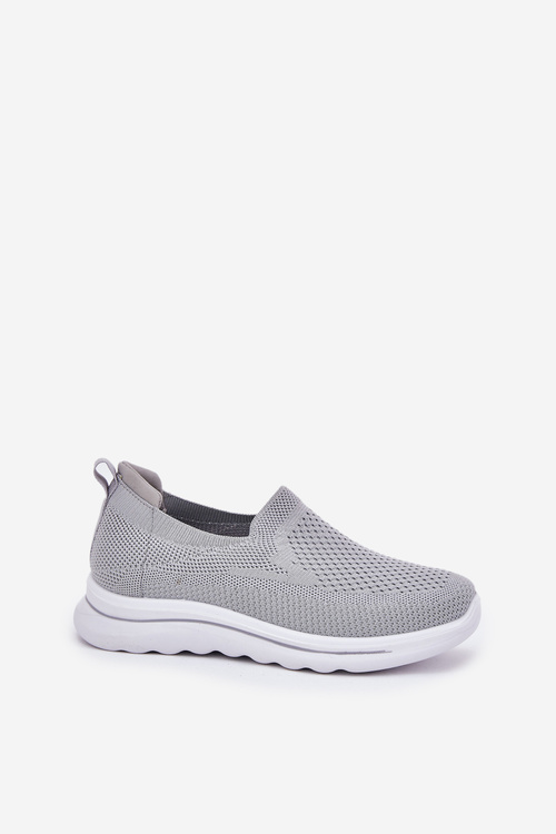 Women's Fabric Slip-On Sneakers Gray Adiora