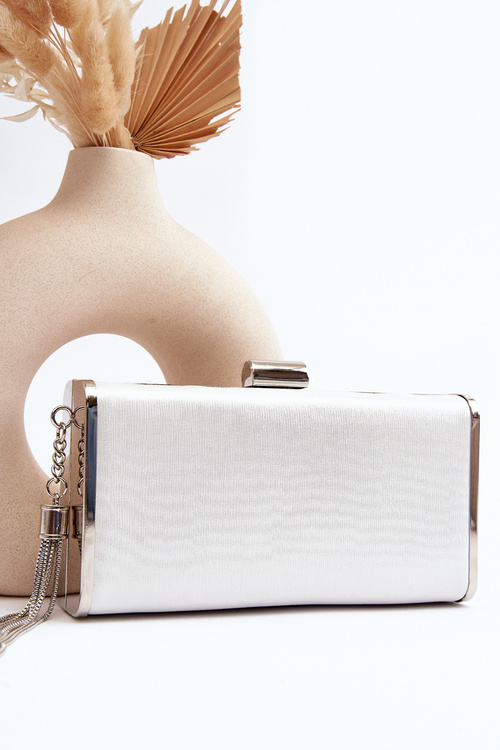 Small Formal Bag with Tassel Chionon Silver