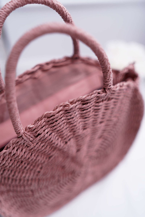 Octario Braided Handbag Pink