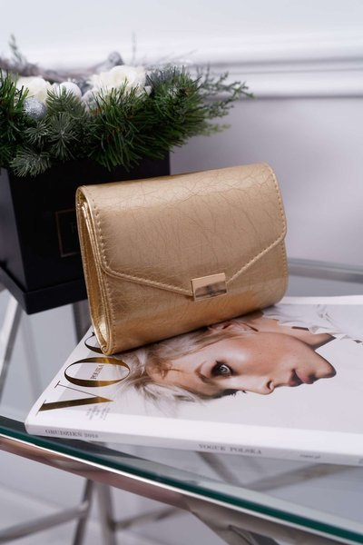 Women's Handbag Gold Lacquered Stylish Clutch Bag