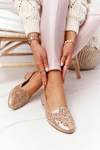 Openwork Women's Loafers Sergio Leone BL627 Shiny Beige