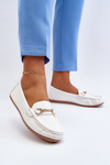 Women's Classic Moccasins with Decoration White Ainslee
