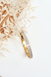 Stainless Steel Bracelet With Cubic Zirconia Gold
