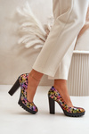 Leather Heels On A Block Heel Maciejka 02629-39 Multicolor