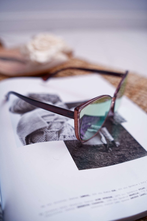 Prius PR-V26 Sunglasses Brown Pink Glasses Brocade