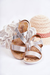 Children's Sandals With Velcro Silver Alise