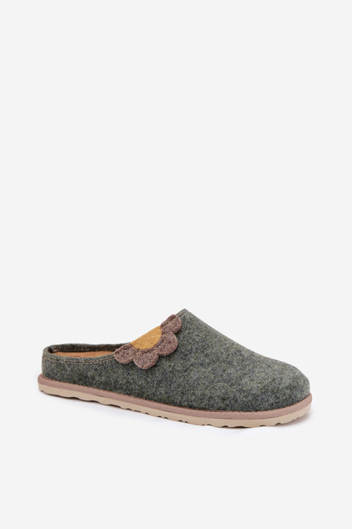 Damskie Kapcie Kwiatek Zielone Inblu CS000043