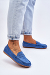 Women's Classic Suede Loafers Blue Ivana