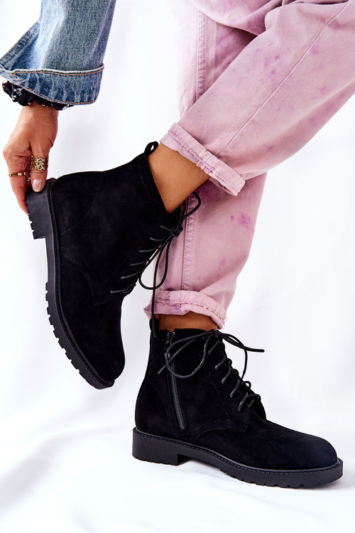 Classic Tiered Boots Black Melome