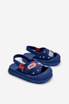 Light Children's Slides Sandals With Animal Motif navy blue Rico