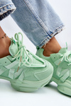 Women's sneakers on a chunky sole green Windamella