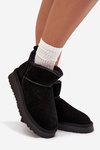 Snow boots made of natural suede lined with fur Vinceza 97961 Black