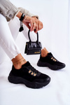 Women's Suede Sports Shoes Sneakers Black Britany