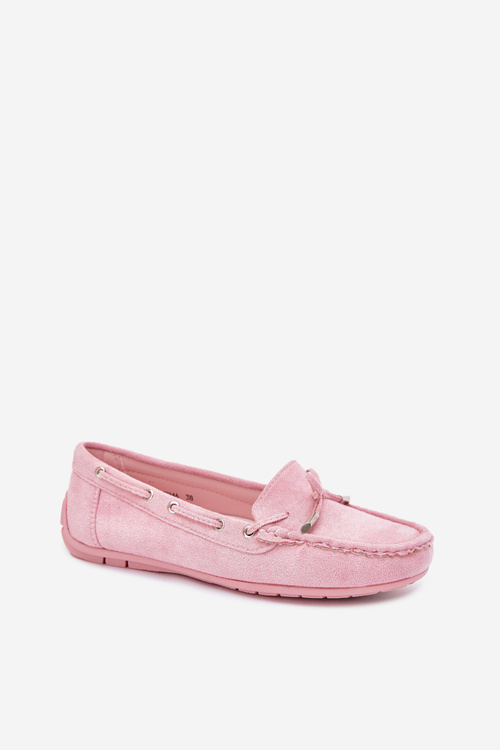 Women's Suede Moccasins Light Pink Si Passione