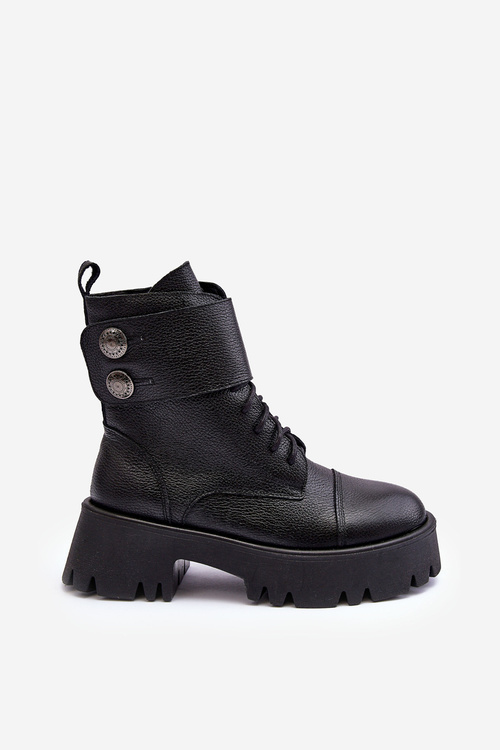 Leather Ankle Boots Women's Black Anceria