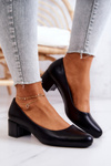 Leather Pumps On a Pillar Sergio Leone PB291 Black