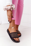 Women's Rubber Slippers With Sequins Black Tonya