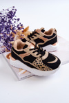 Children's Sport Shoes Sneakers Black and Beige Kizzie